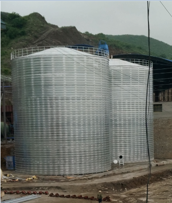 中江粮食钢板仓的安装全过程不用热焊接